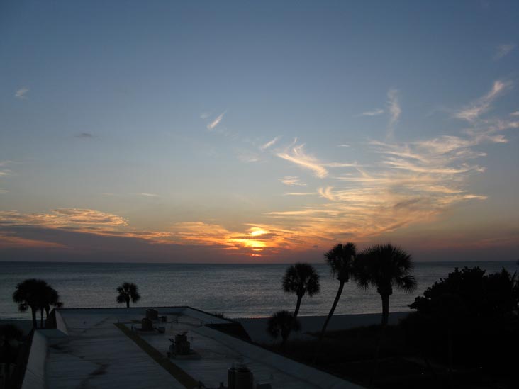 Sunset From Four Winds Beach Resort, Longboat Key, Florida, November 7, 2009, 5:35 p.m.