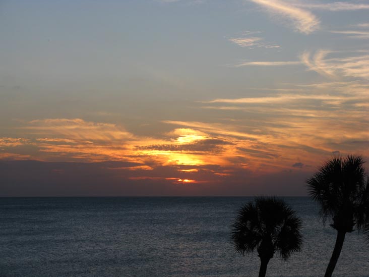 Sunset From Four Winds Beach Resort, Longboat Key, Florida, November 7, 2009, 5:36 p.m.