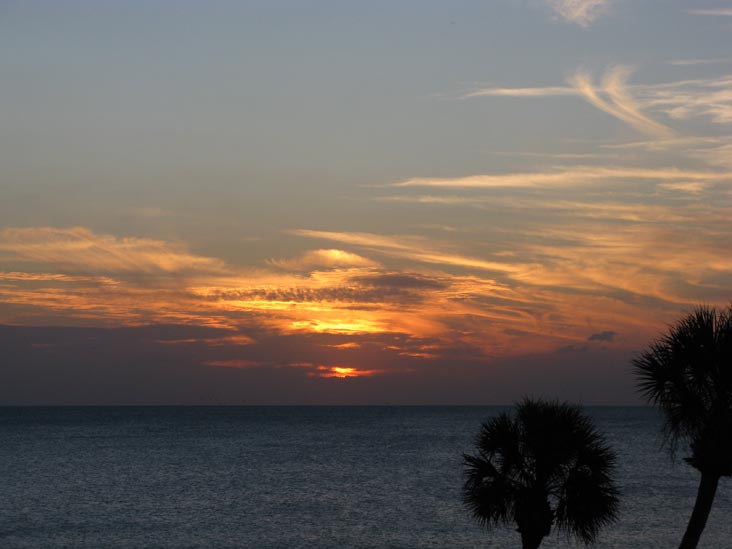 Sunset From Four Winds Beach Resort, Longboat Key, Florida, November 7, 2009, 5:38 p.m.
