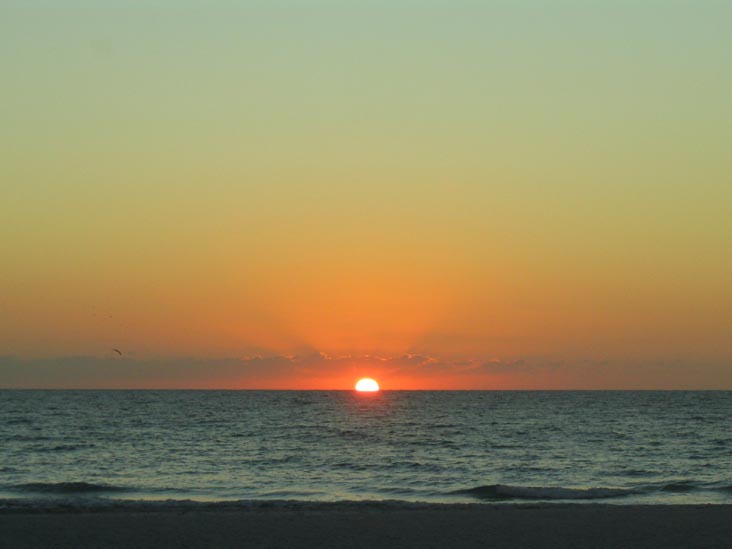 Sunset From Four Winds Beach Resort, Longboat Key, Florida, November 8, 2007, 5:44 p.m.