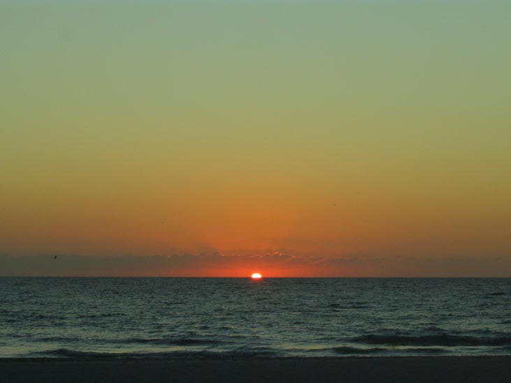 Sunset From Four Winds Beach Resort, Longboat Key, Florida, November 8, 2007, 5:45 p.m.