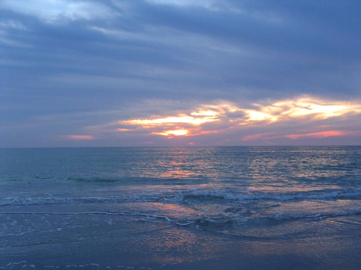 Sunset From Four Winds Beach Resort, Longboat Key, Florida, November 10, 2006, 5:33 p.m.