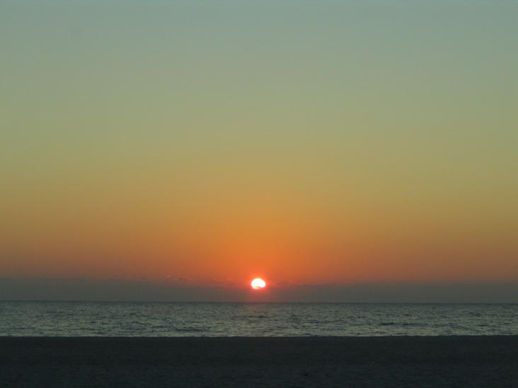 Sunset From Four Winds Beach Resort, Longboat Key, Florida, November 10, 2007, 5:39 p.m.