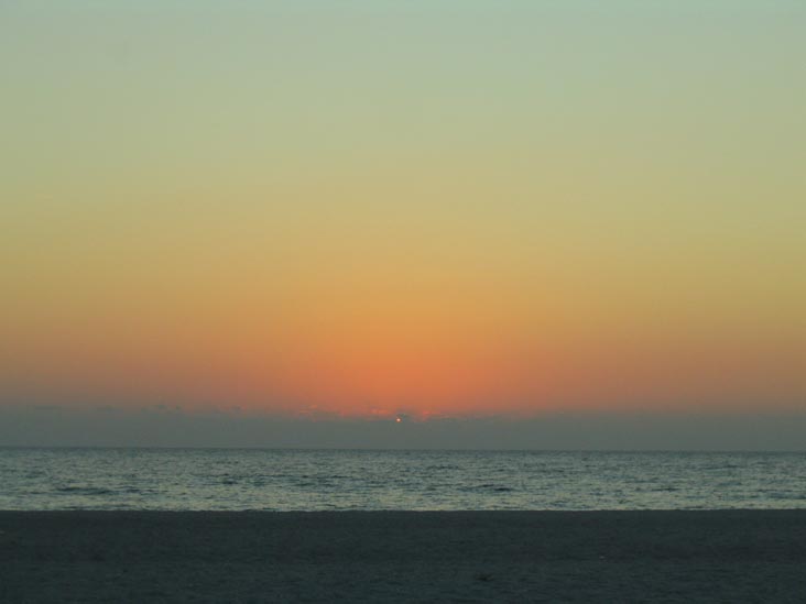 Sunset From Four Winds Beach Resort, Longboat Key, Florida, November 10, 2007, 5:40 p.m.