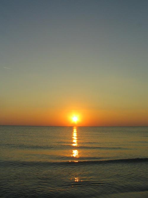Sunset From Four Winds Beach Resort, Longboat Key, Florida, November 11, 2007, 5:31 p.m.