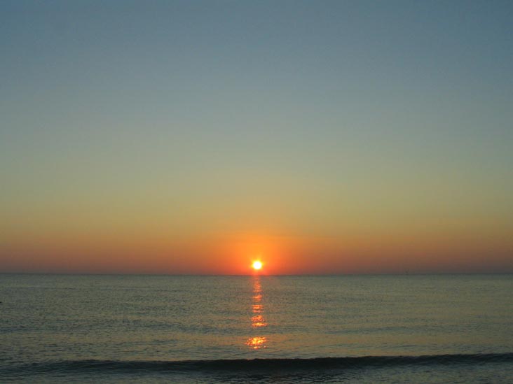 Sunset From Four Winds Beach Resort, Longboat Key, Florida, November 11, 2007, 5:36 p.m.