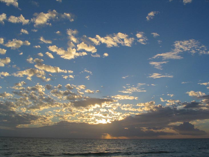 Sunset From Four Winds Beach Resort, Longboat Key, Florida, November 12, 2004
