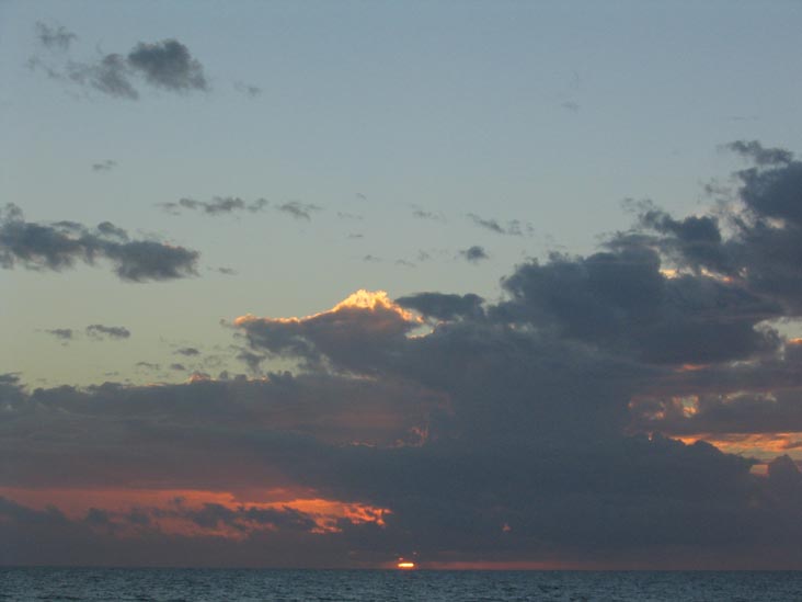 Sunset From Four Winds Beach Resort, Longboat Key, Florida, November 12, 2004
