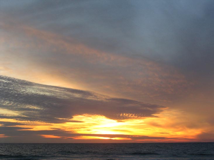 Sunset From Four Winds Beach Resort, Longboat Key, Florida, November 12, 2006, 5:37 p.m.