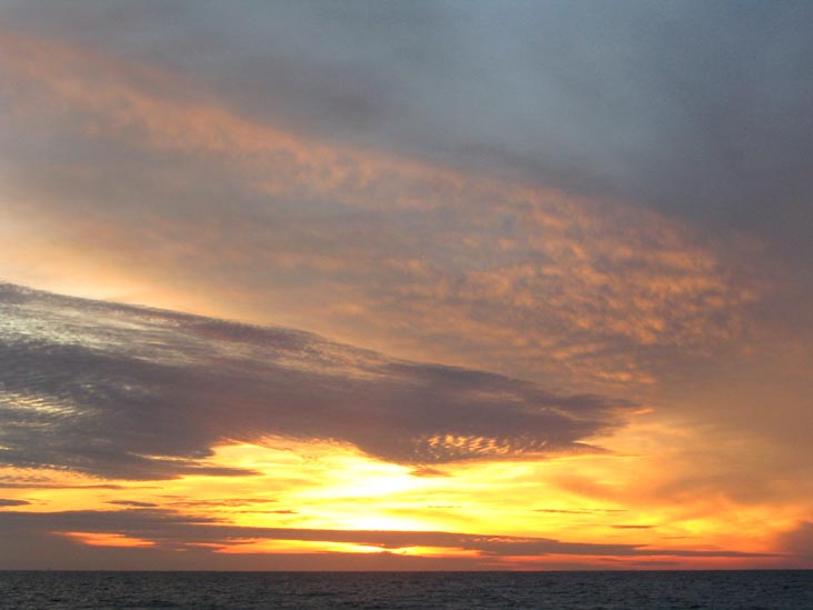 Sunset From Four Winds Beach Resort, Longboat Key, Florida, November 12, 2006, 5:38 p.m.