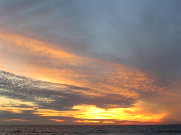 Sunset From Four Winds Beach Resort, Longboat Key, Florida, November 12, 2006, 5:40 p.m.