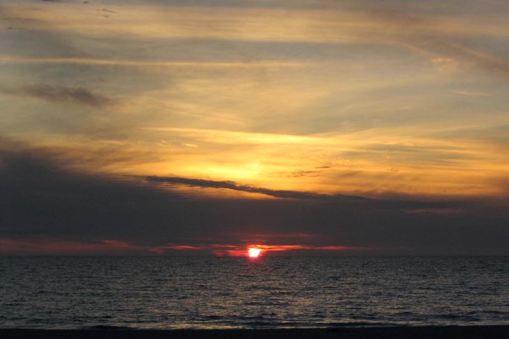 Sunset From Four Winds Beach Resort, Longboat Key, Florida, November 13, 2006, 5:34 p.m.