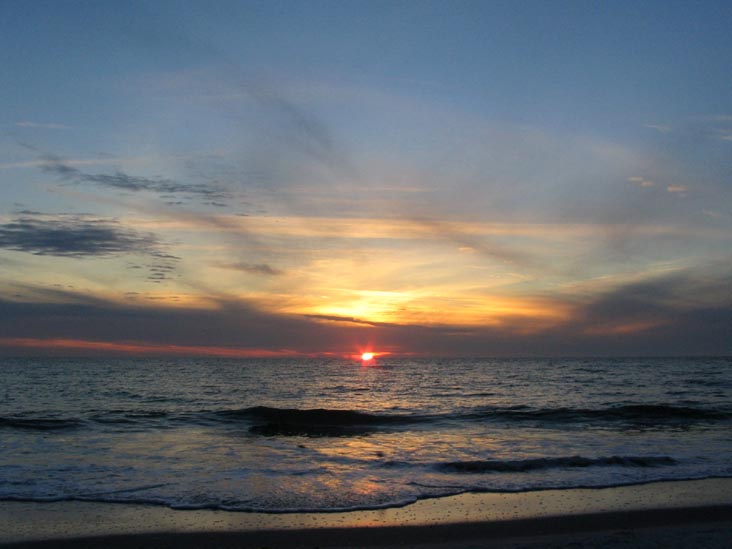 Sunset From Four Winds Beach Resort, Longboat Key, Florida, November 13, 2006, 5:35 p.m.