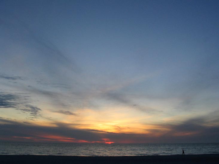 Sunset From Four Winds Beach Resort, Longboat Key, Florida, November 13, 2006, 5:41 p.m.