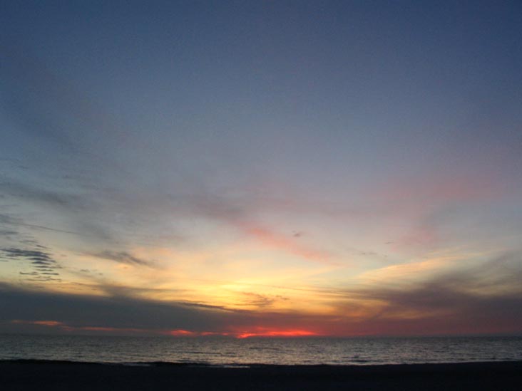 Sunset From Four Winds Beach Resort, Longboat Key, Florida, November 13, 2006, 5:45 p.m.
