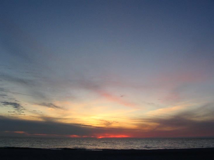 Sunset From Four Winds Beach Resort, Longboat Key, Florida, November 13, 2006, 5:45 p.m.