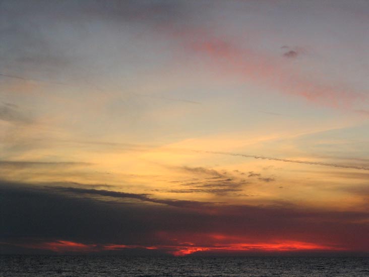 Sunset From Four Winds Beach Resort, Longboat Key, Florida, November 13, 2006, 5:45 p.m.