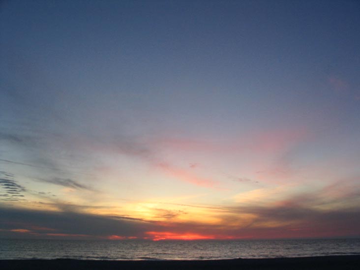Sunset From Four Winds Beach Resort, Longboat Key, Florida, November 13, 2006, 5:46 p.m.