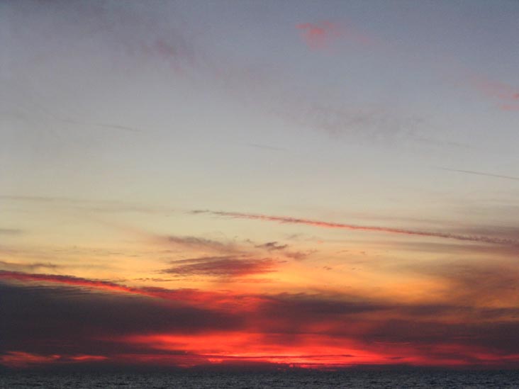 Sunset From Four Winds Beach Resort, Longboat Key, Florida, November 13, 2006, 5:49 p.m.