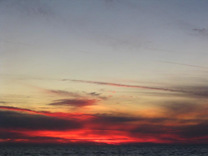 Sunset From Four Winds Beach Resort, Longboat Key, Florida, November 13, 2006, 5:50 p.m.
