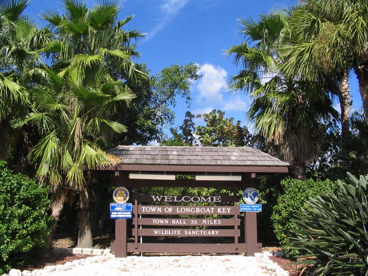 Welcome to Longboat Key Sign, Gulf of Mexico Drive, Longboat Key, Florida