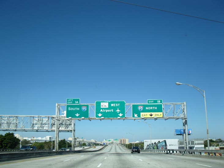 Approach From Dolphin Expressway To Interstate 95, Miami, Florida