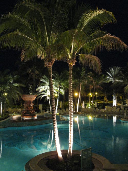Pool Area From Preston's Brasserie, Loews Miami Beach Hotel, 1601 Collins Avenue, South Beach, Miami, Florida
