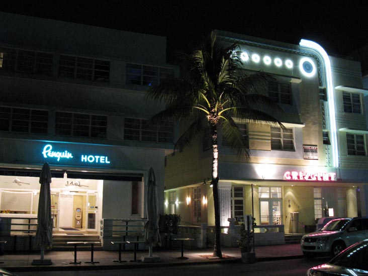 Penguin Hotel and Crescent Suites, 1418-1420 Ocean Drive, South Beach, Miami, Florida