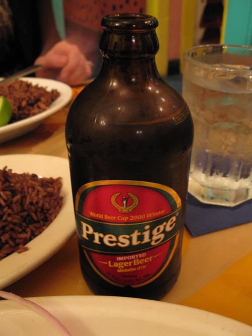 Prestige Beer, Tap Tap Haitian Restaurant, 819 5th Street, South Beach, Miami, Florida