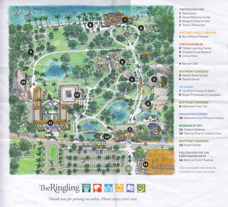 Map, The Ringling, Sarasota, Florida