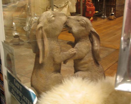 Kissing Bunnies, St. Armands Circle, Sarasota, Florida, November 11, 2004