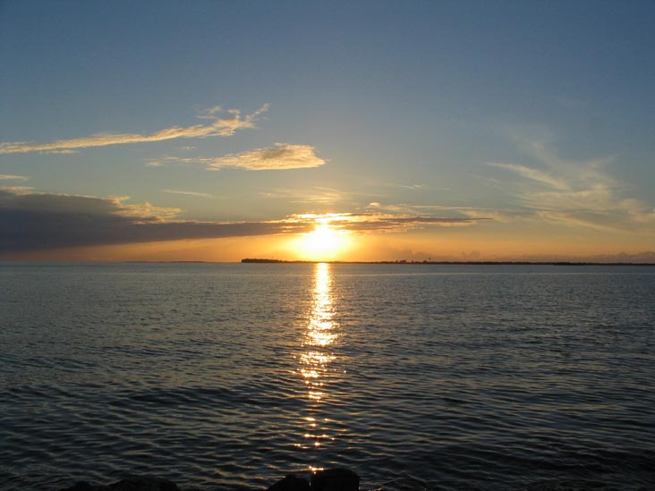 Sunset, North Pier, Sunshine Skyway, Tampa-St. Petersburg, Florida, November 13, 2004