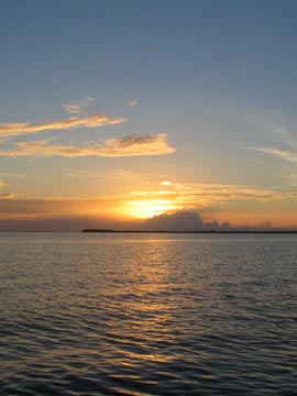 Sunset, North Pier, Sunshine Skyway, Tampa-St. Petersburg, Florida, November 13, 2004