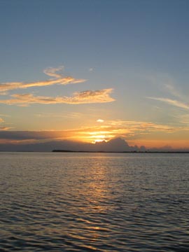 Sunset, North Pier, Sunshine Skyway, Tampa-St. Petersburg, Florida, November 13, 2004
