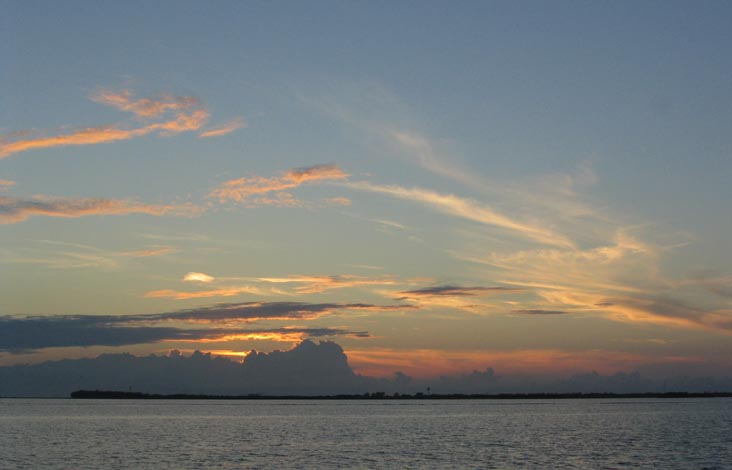 Sunset, North Pier, Sunshine Skyway, Tampa-St. Petersburg, Florida, November 13, 2004