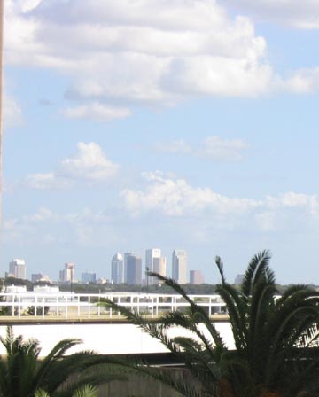 Tampa Skyline from Tampa International Airport, Tampa, Florida