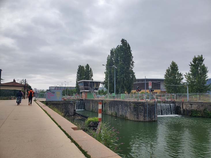 Lock, Canal Saint-Denis, Aubervilliers, France, July 16, 2025