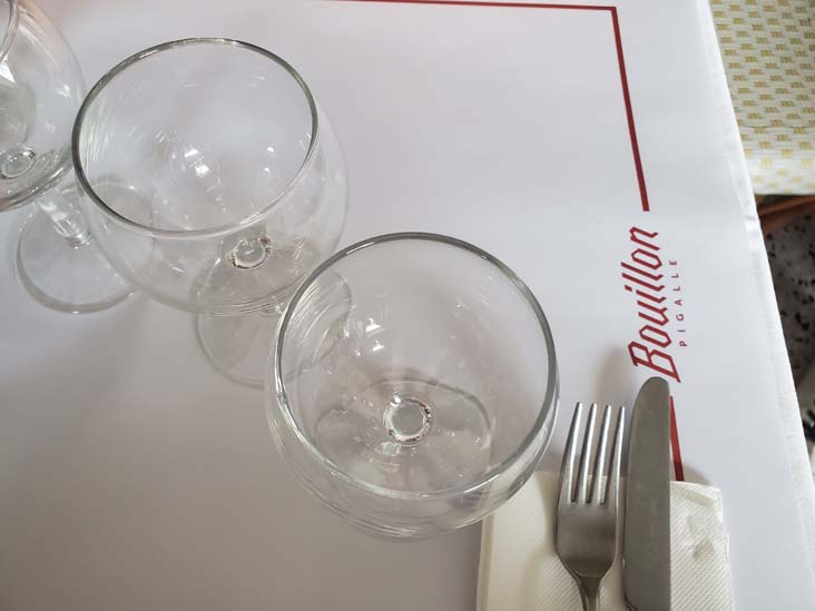 Place Setting, Bouillon Pigalle, Paris, France, July 15, 2025