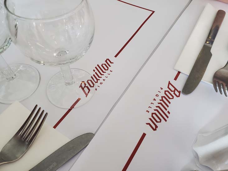 Place Setting, Bouillon Pigalle, Paris, France, July 15, 2025