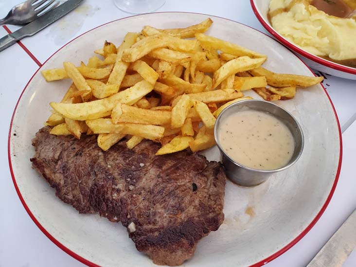 Steak Frites, Sauce au Poivre, Bouillon Pigalle, Paris, France, July 15, 2025