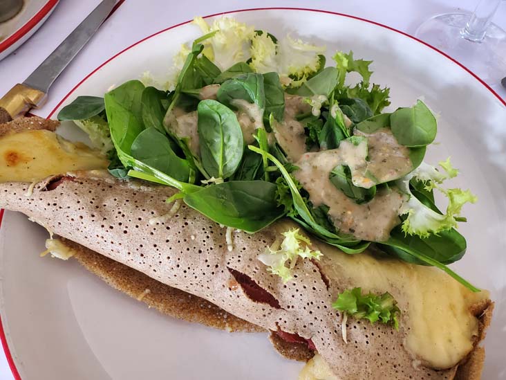 Galette Sarrasin Roulée au Jambon et Fromage, Bouillon Pigalle, Paris, France, July 15, 2025
