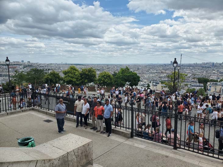 View From Basilique du Sacré-Cœur de Montmartre (Basilica of the Sacred Heart), Montmartre, 18e Arrondissement, Paris, France, July 15, 2025