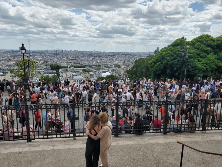 View From Basilique du Sacré-Cœur de Montmartre (Basilica of the Sacred Heart), Montmartre, 18e Arrondissement, Paris, France, July 15, 2025