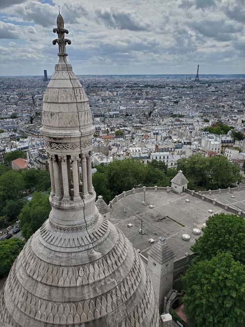 View From Dôme, Basilique du Sacré-Cœur de Montmartre (Basilica of the Sacred Heart), Montmartre, 18e Arrondissement, Paris, France, July 15, 2025