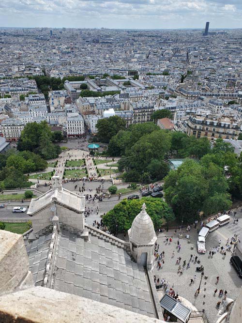 View From Dôme, Basilique du Sacré-Cœur de Montmartre (Basilica of the Sacred Heart), Montmartre, 18e Arrondissement, Paris, France, July 15, 2025