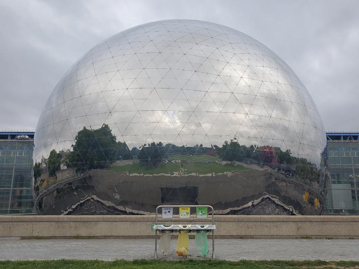 La Géode, Cité des Sciences et de l'Industrie, Parc de la Villette, Paris, France, July 16, 2025