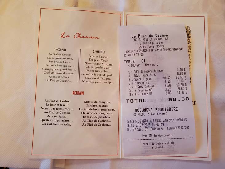 Au Pied de Cochon, 6 Rue Coquillière, 1er Arrondissement, Paris, France, July 17, 2025