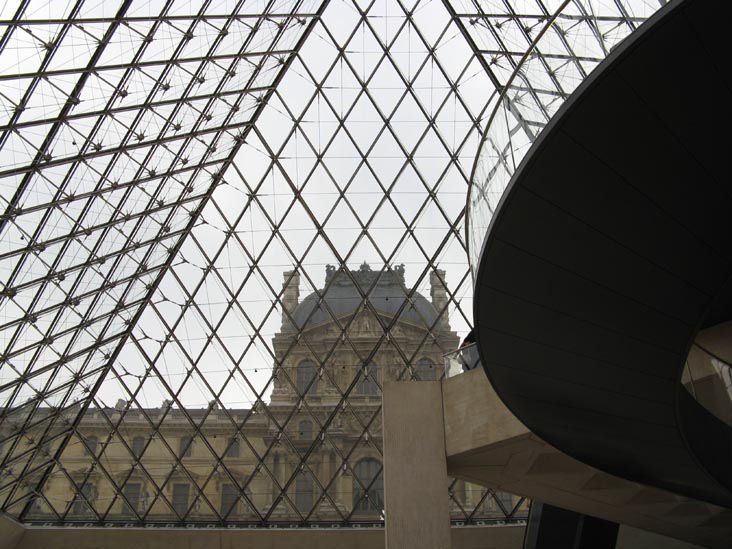 Pyramid From Napoleon Hall, Musée du Louvre, Paris, France, May 25, 2009