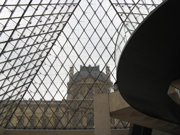 Pyramid From Napoleon Hall, Musée du Louvre, Paris, France