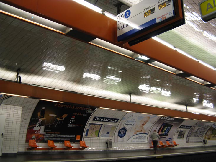 Père-Lachaise Métro Station, 20e Arrondissement, Paris, France